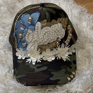 Camouflage Glam Embellished Cap